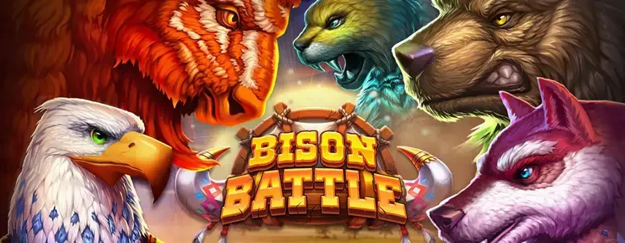 логотип слота bison battle